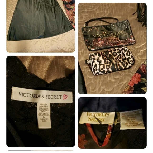 Victoria's Secret LOT Fringe TOTE NWT plus 2 small VS bags, size Large Lingerie - Picture 3 of 6